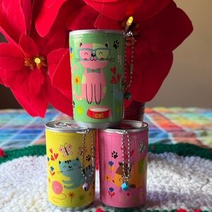 🐱 Colorful Cat-Themed Miniature Refillable Can of Wipes 🐱 NWT 🐱